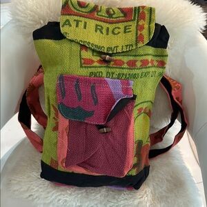 Dydaktik Recycled Bohemian Jute Patchwork Backpack